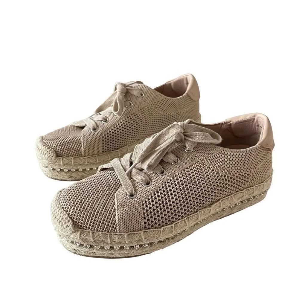 Chelsea & Violet Vitna Flatform Espadrilles Shoes 7